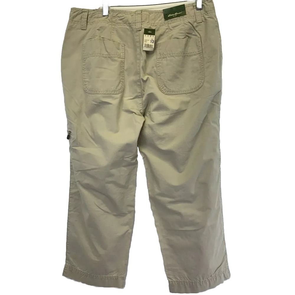 EDDIE BAUER Womens Sz12‎ 32x25 Mercer Fit Beige Khaki Pants NWT's (M30)